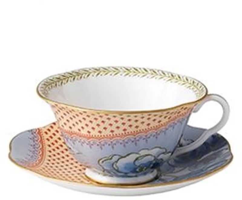 Theekop en schotel Butterfly Bloom fra Wedgwood i Blå – produktbillede