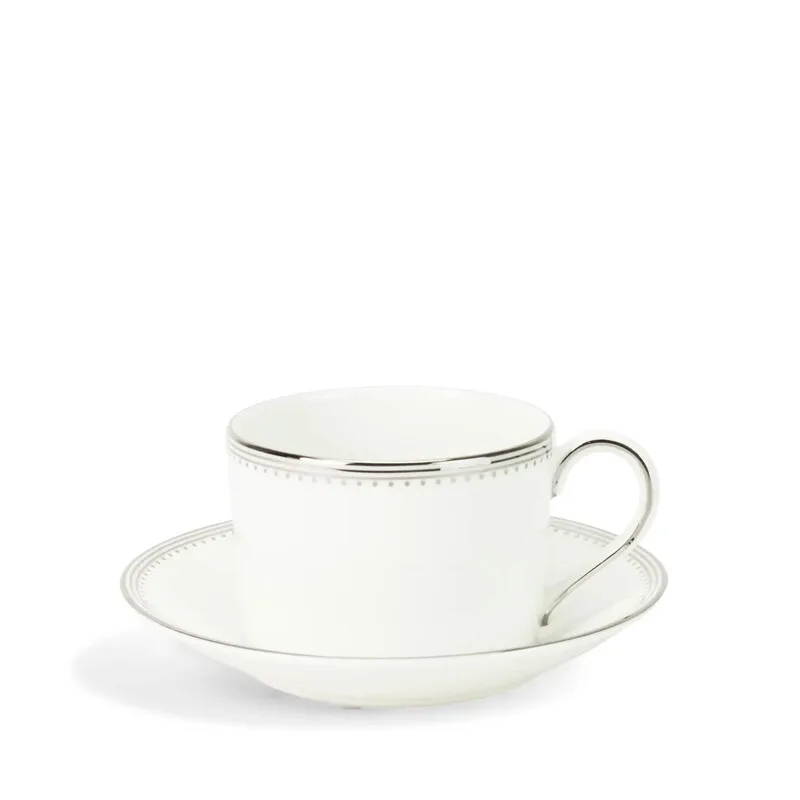 Vera Wang Grosgrain Fein Bone China Zuckerdose mit Platinkante von Wedgwood – Produktfoto