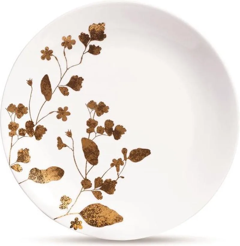 Vera Wang Jardin Ontbijtbord - 20cm - Wit & Goud by Wedgwood in Gold, White – product photo