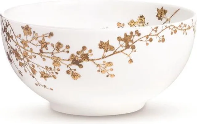 Vera Wang Jardin Schaal - 15cm - Wit & Goud