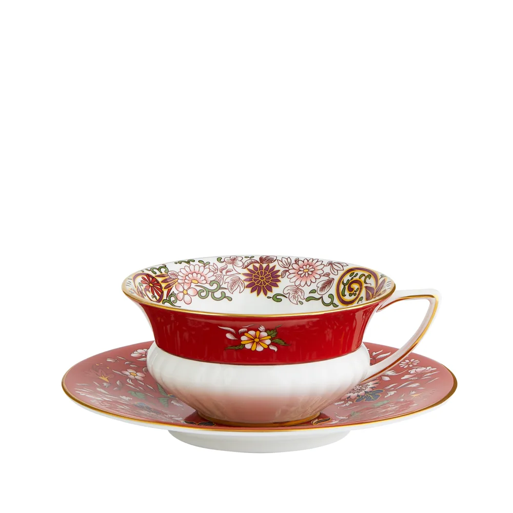 Wonderlust - Theekop&schotel Crimson Orient de Wedgwood – photo produit