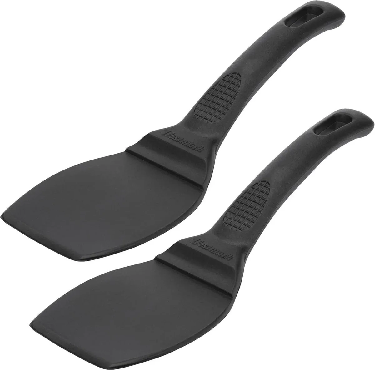 2 spatels met brede lepel voor grote etenswaren Lengte 29 cm kunststof Professional by Westmark in Black – product photo