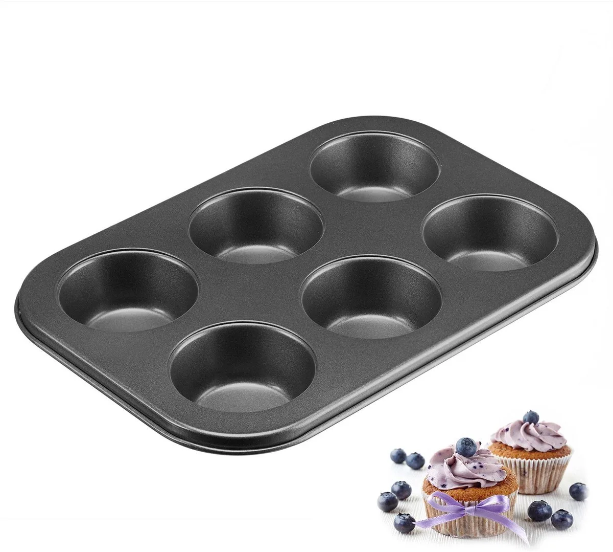 bakvorm voor 6 muffins 26.5x18.5x3cm van Westmark in Grijs – productfoto
