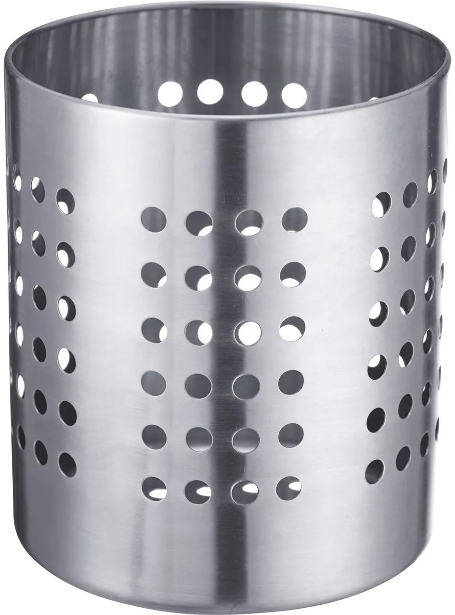 Bestek-/keukengereihouder, rond, diameter: 12 cm, hoogte: 13,5 cm, roestvrij staal, 69022211 von Westmark in Silber – Produktfoto
