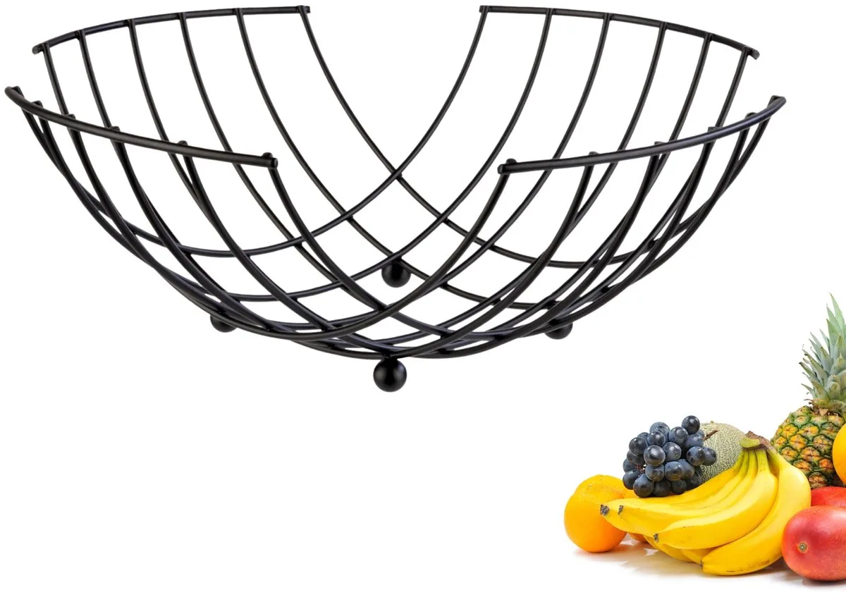 draadmand Moderno – Elegante fruitschaal & broodmand met tijdloos design – Metalen mand voor fruit, groenten, brood & broodjes – 28 cm fra Westmark i Sort – produktbillede