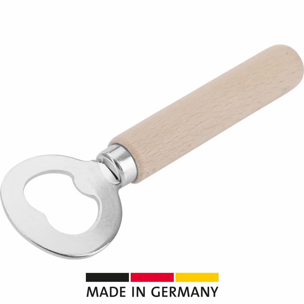 Flesopener, lengte: 14,1 cm, hout/staal, Woody, lichtbruin/zilver, 10082270 van Westmark in Zilver – productfoto