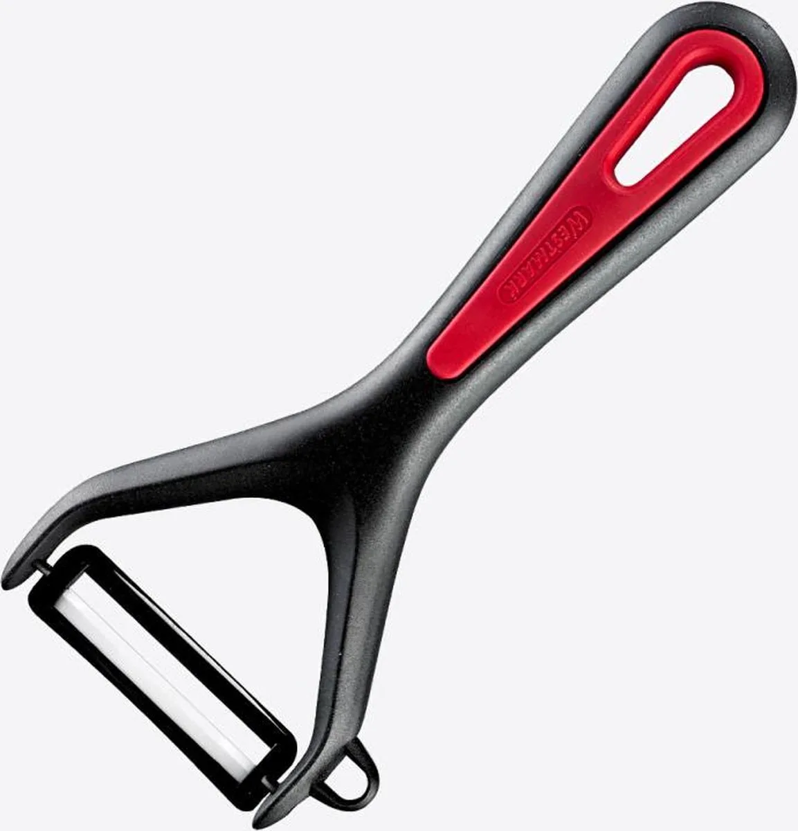 Gallant dunschiller met keramisch mes 15x6.9x1.8cm van Westmark in Zwart en Rood – productfoto