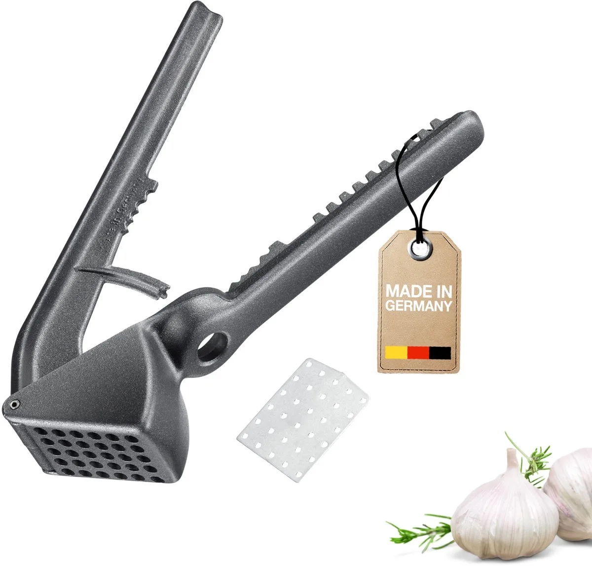 Garlic Press Extracta Edition – Uienpers & Gemberpers – Multifunctionele Pers gemaakt van robuust aluminium – antraciet de Westmark en Noir – photo produit