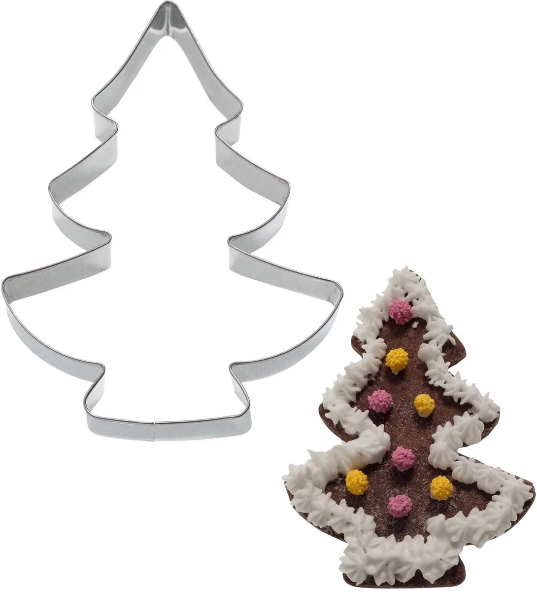 Gingerbread Cookie Cutter »Kerstboom«, 12 cm, los met EAN, 35162291 van Westmark in Zilver – productfoto
