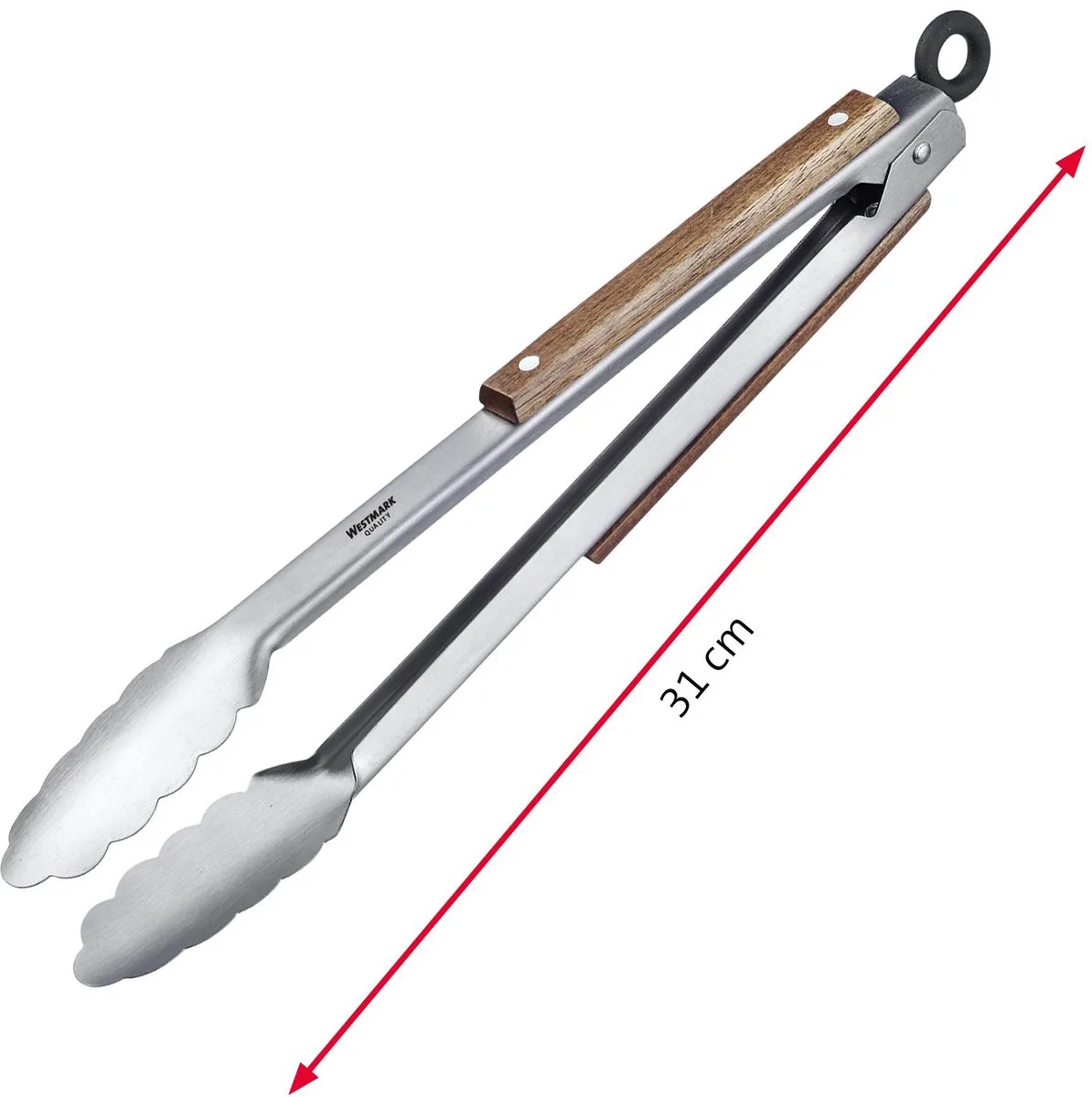 Grilltang Classic Hout Midi 31 cm van Westmark in Zwart – productfoto