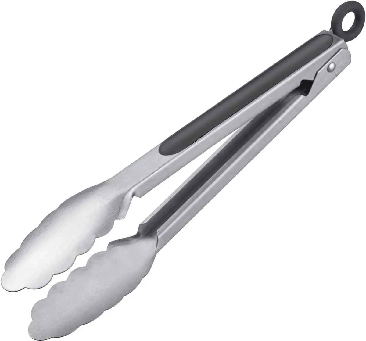 grilltang + serveertang - met roestvrijstalen uiteindes en rubberen handvatten - lengte: 27 - 5 cm - roestvrij staal - kunststof - Classic Spezial Midi - zwart - 16242270 by Westmark in Silver – product photo