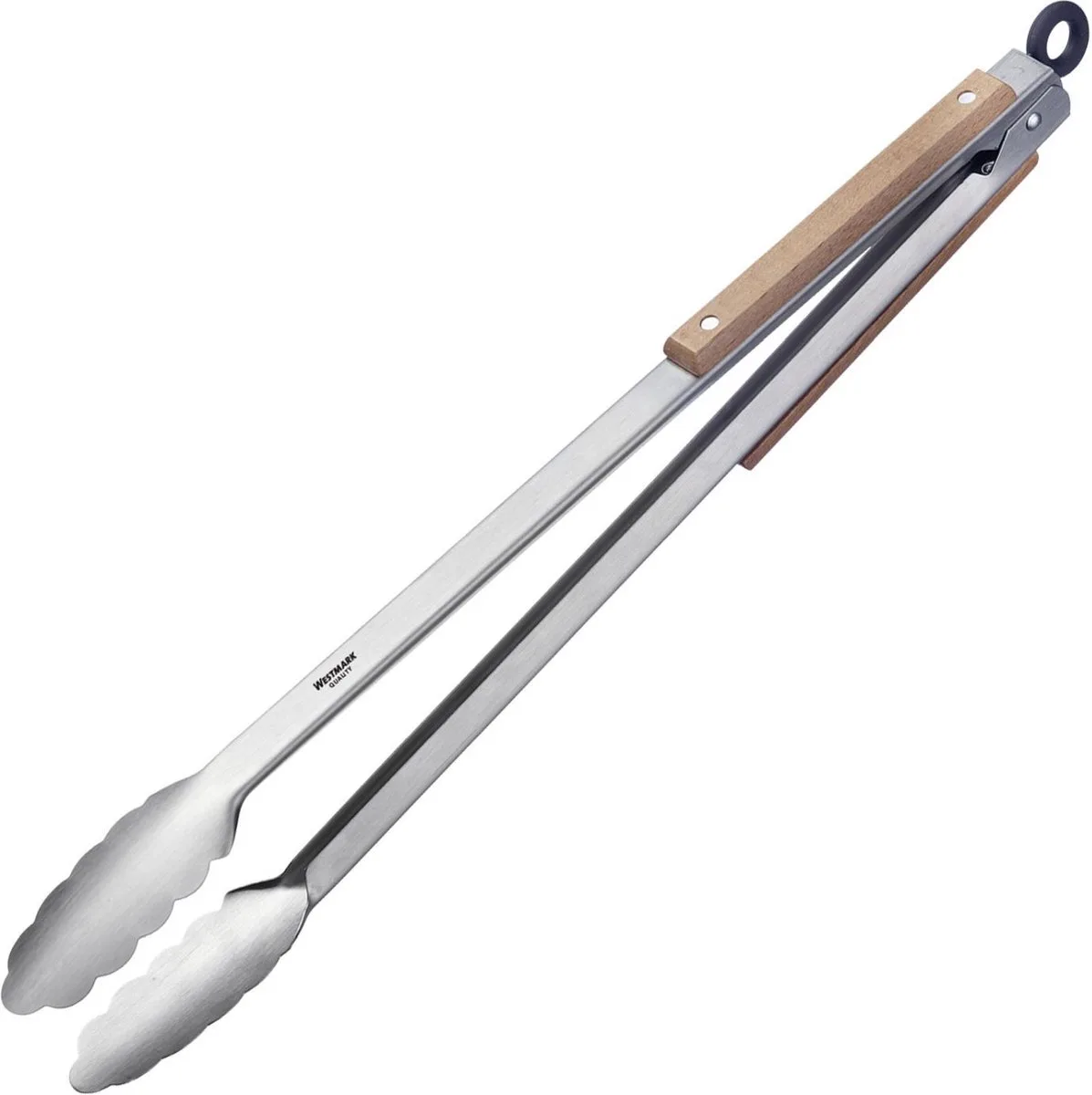 grilltang + serveertang, met roestWestmark grilltang + serveertang, met roestvrijstalen uiteinden en houten elementen op de handvatten, lengte: 44 cm, roestvrij staal/hout, Classic Wood Maxi, zilver/bruin, 16292270 by Westmark in Black – product photo