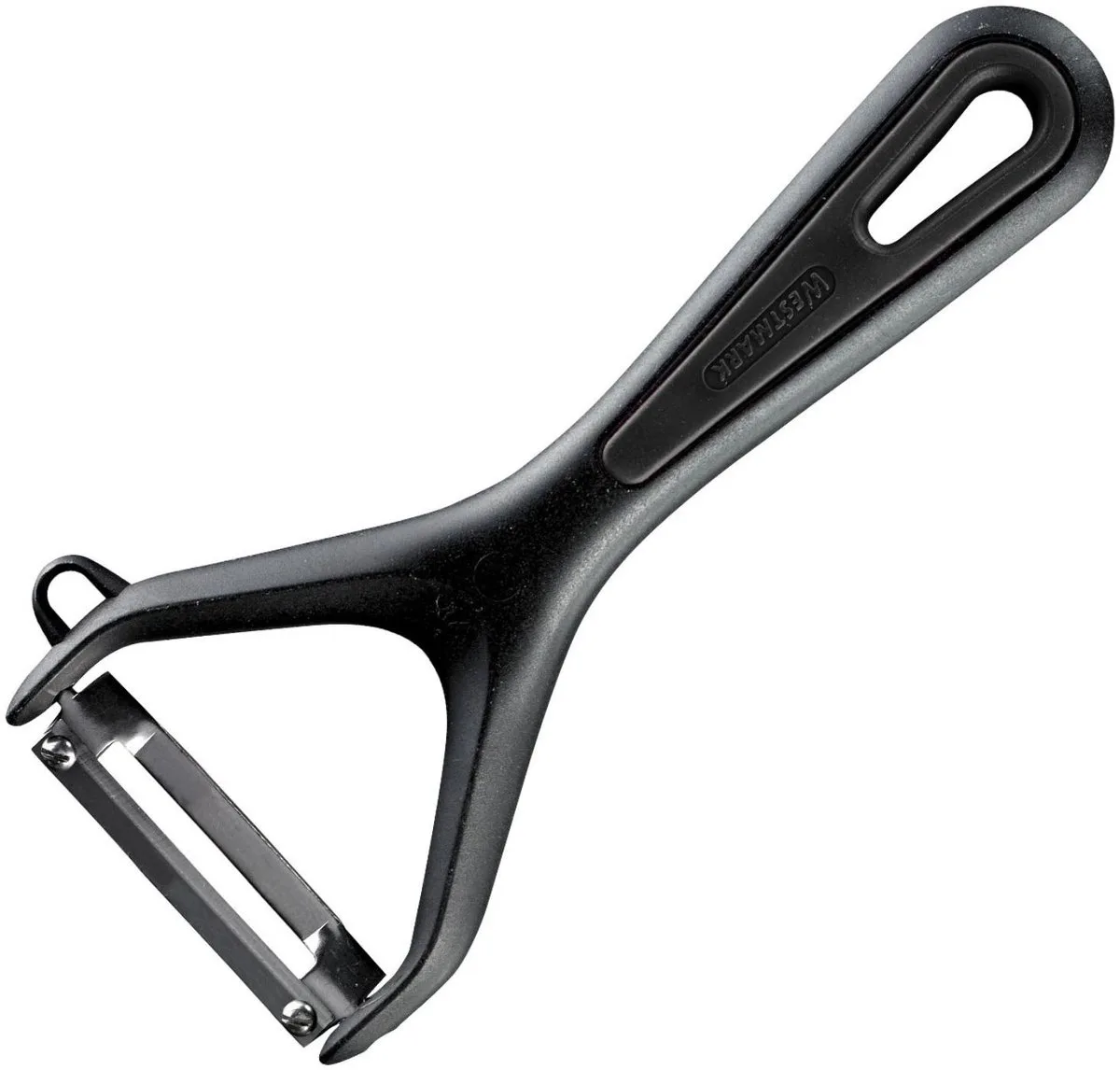 Groente- en aspergeschiller met uitsteker, Gentle, roestvrijstalen mes, met mesbeschermer, kleur: 28022270 van Westmark in Zwart – productfoto