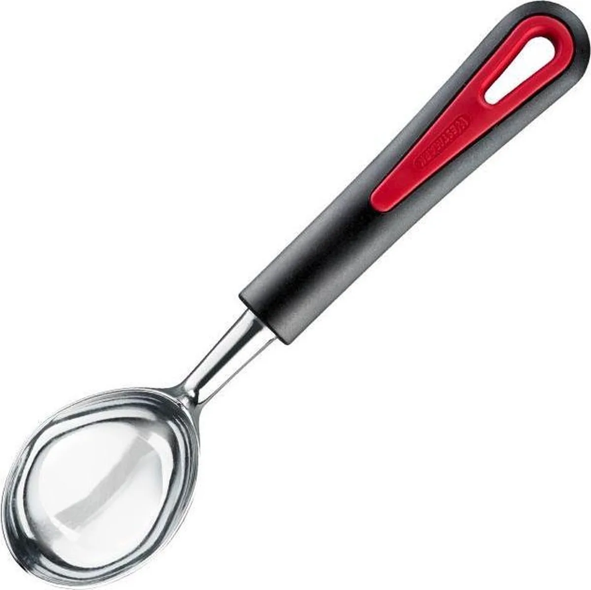 Ijsschep/ijslepel, verchroomd, lengte: 21,5 cm, gegoten metaal/kunststof, Gallant, zwart/rood, 29582270 fra Westmark i Rød – produktbillede