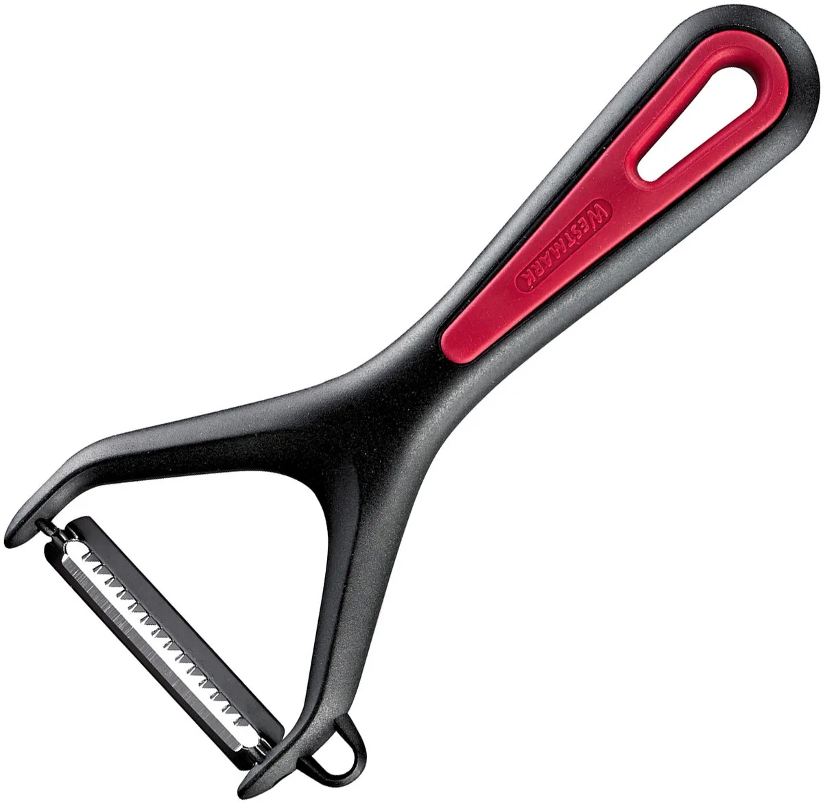Juliennesnijder, dunschiller, Gallant, grof gekarteld roestvrijstalen mes en snijder, zwart/rood, 29052270 van Westmark in Zwart – productfoto