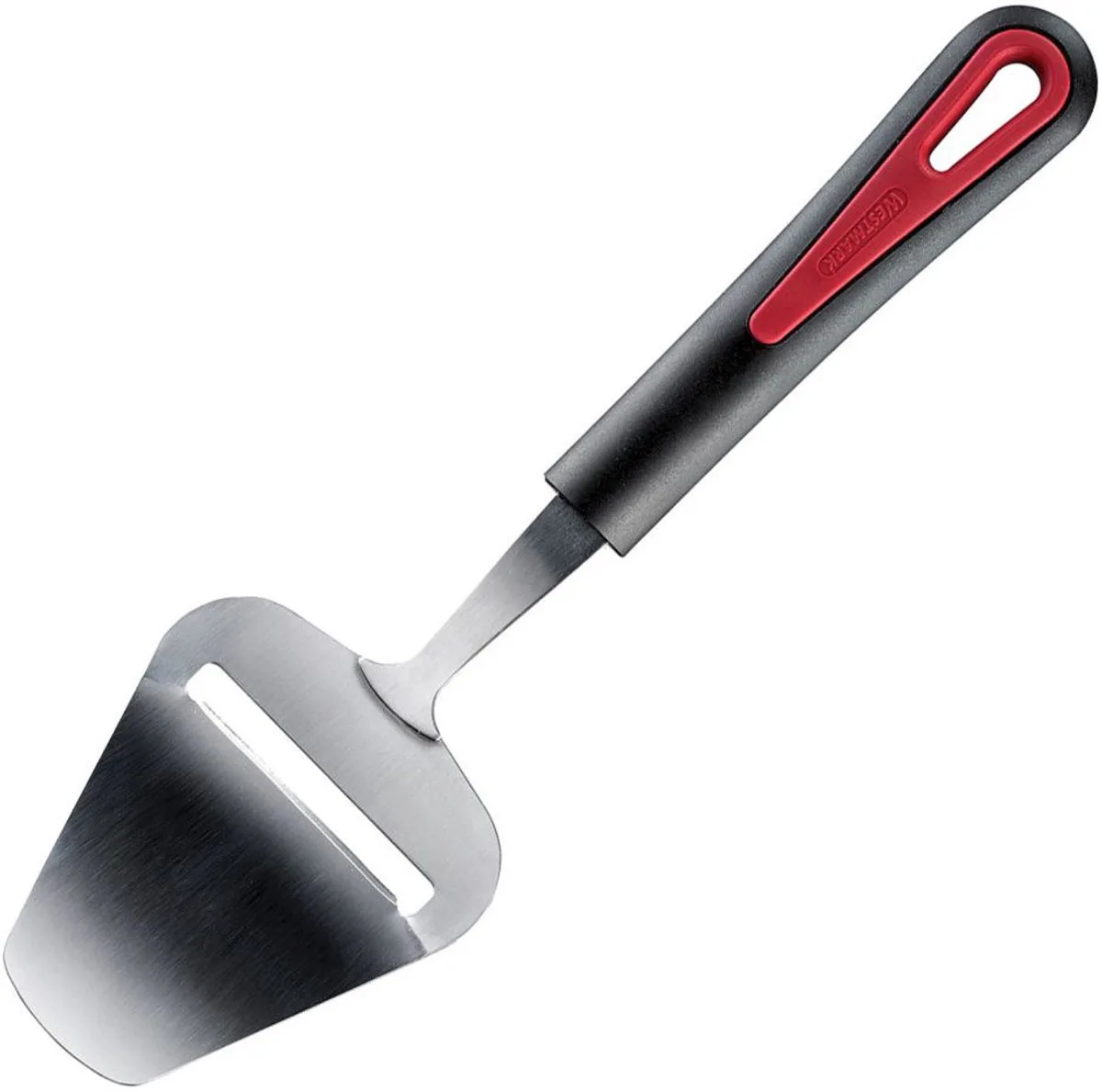 keuken gerei - kaasschaaf - zilver/zwart/rood - RVS en kunststof - 24 x 7 cm - Gallant serie van Westmark in Zwart – productfoto