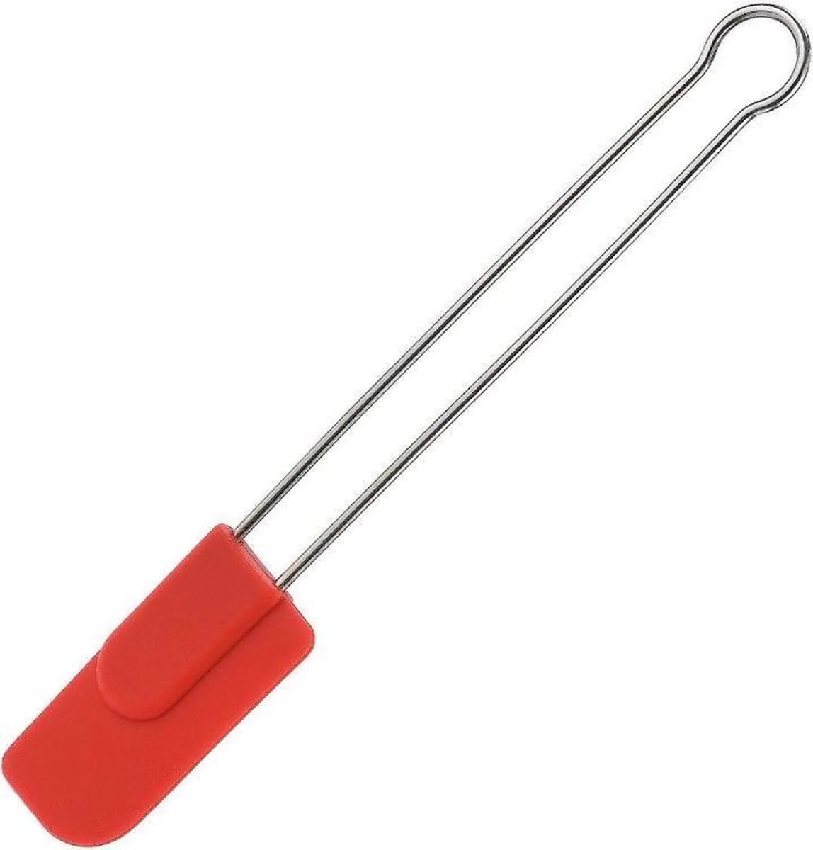 kook- en deegschraper met siliconen kop, lengte: ca. 22,7 cm, smal, siliconen/roestvrij staal, siliconen, rood/zilver, 15472270 van Westmark in Rood – productfoto
