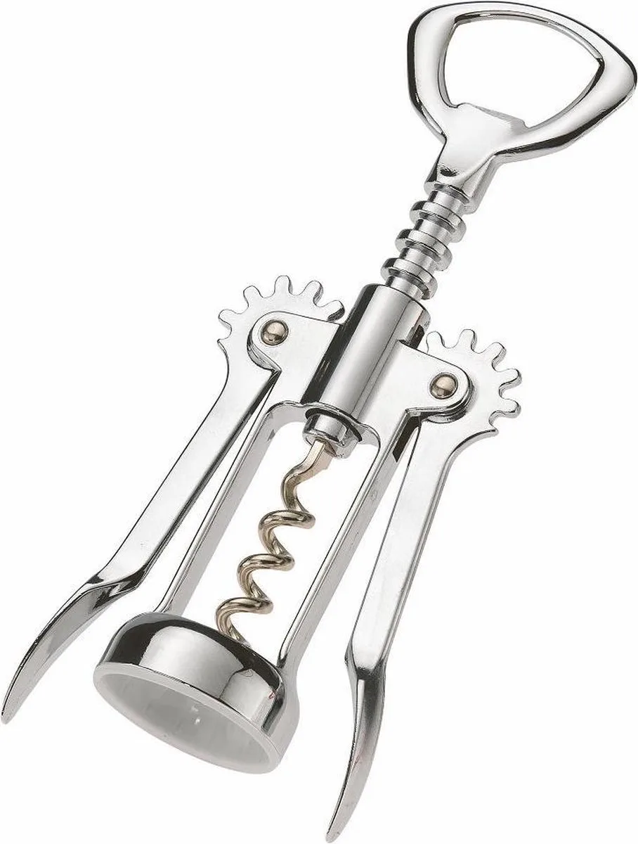 Kurkentrekker met hefboomwerking, met flesopener en open spiraal, staal, verchroomd, 60202270 van Westmark in Meerkleurig – productfoto