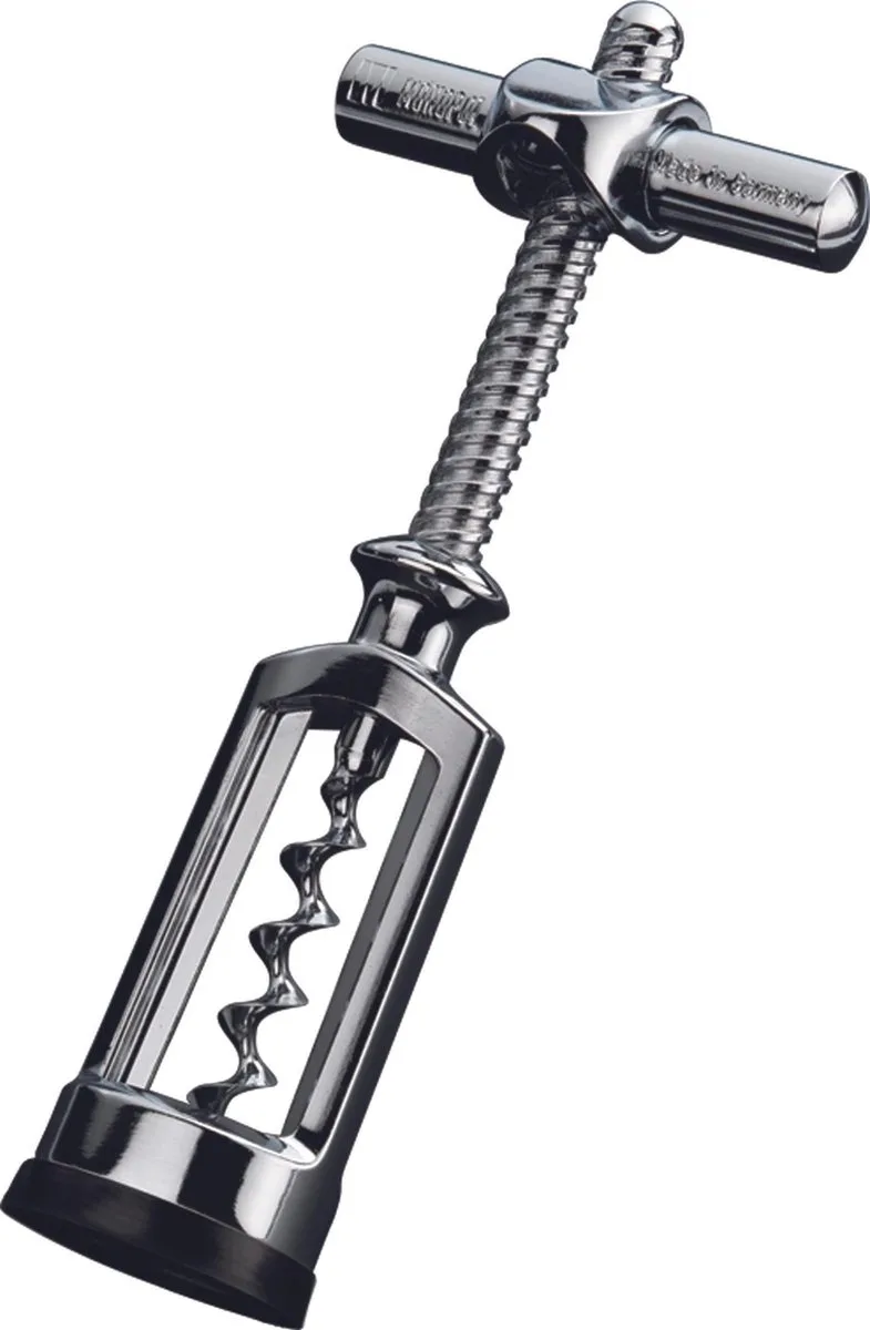 Kurkentrekker, vleugelkurkentrekker met kurkensnijder, Monopol Edition, staal/gegoten zink, Chianti, verchroomd, 6255336C fra Westmark i Staal – produktbillede