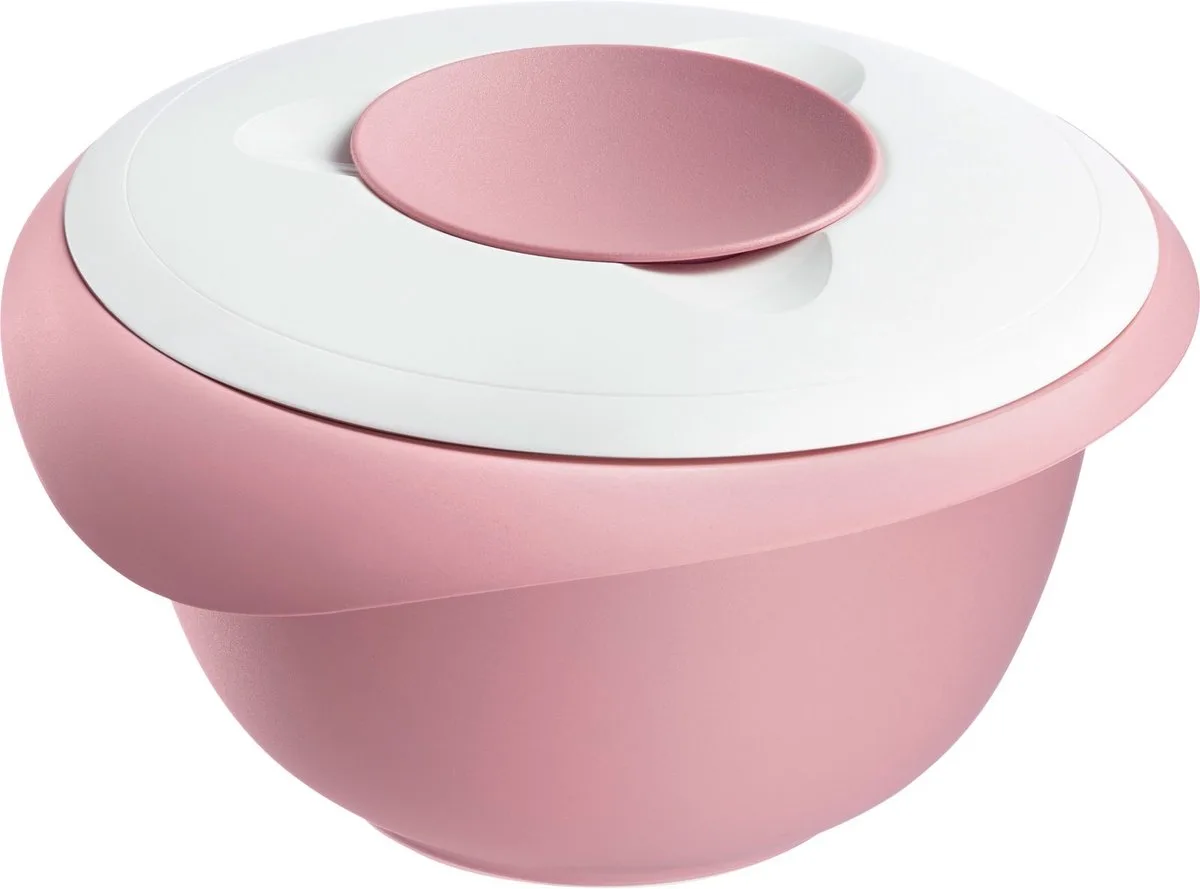 Mengkom met tweedelige deksel, 3,5 l, met schenktuit, kunststof, wit/roze, 3155227P van Westmark in Roze – productfoto