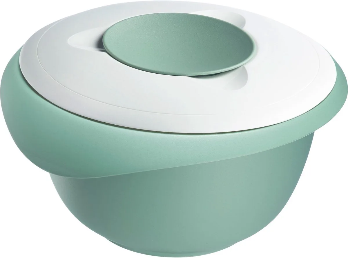 Mengkom met tweedelige deksel, 3,5 l, met schenktuit, kunststof, wit/mint 3155227M van Westmark in Groen – productfoto