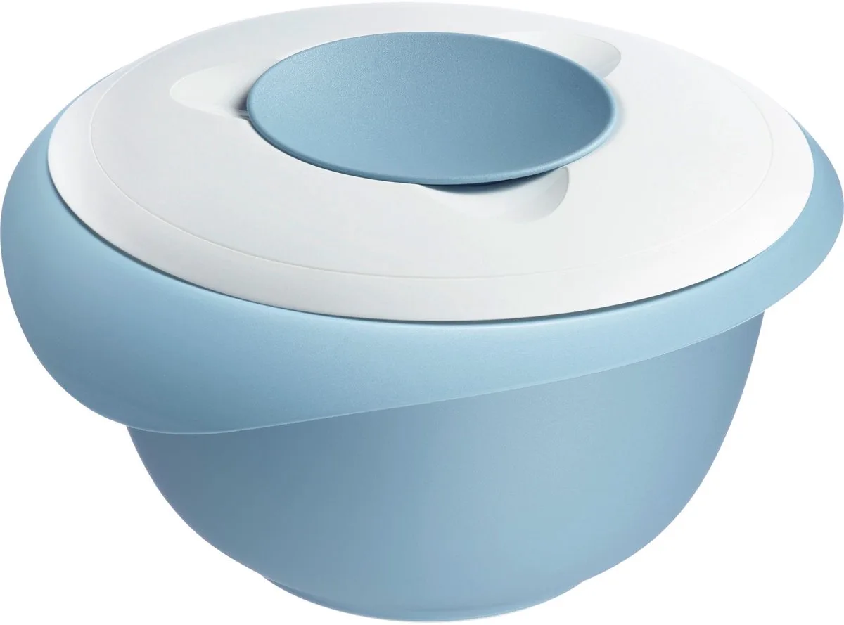 Mengkom met tweedelige deksel, 3,5 l, met schenktuit, kunststof, wit/blauw, 3155227B van Westmark in Blauw – productfoto