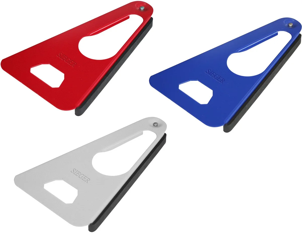 Multi-opener met rubberen band, pot-, blik- en flesopener, lengte: 17 cm, staal/rubber, Sieger-Twist, Diverse kleuren: zilver/rood/blauw, 10492270 van Westmark in Rood – productfoto