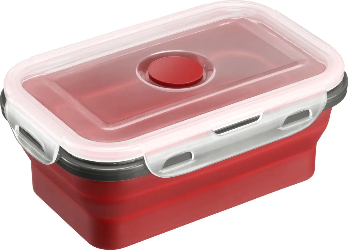 Opvouwbare vershoudbox – Praktische lunchbox, ideaal voor werk en reizen of om worst en kaas in te bewaren, Vaatwasmachinebestendig, BPA–vrij – 1.350 ml de Westmark en Rouge – photo produit