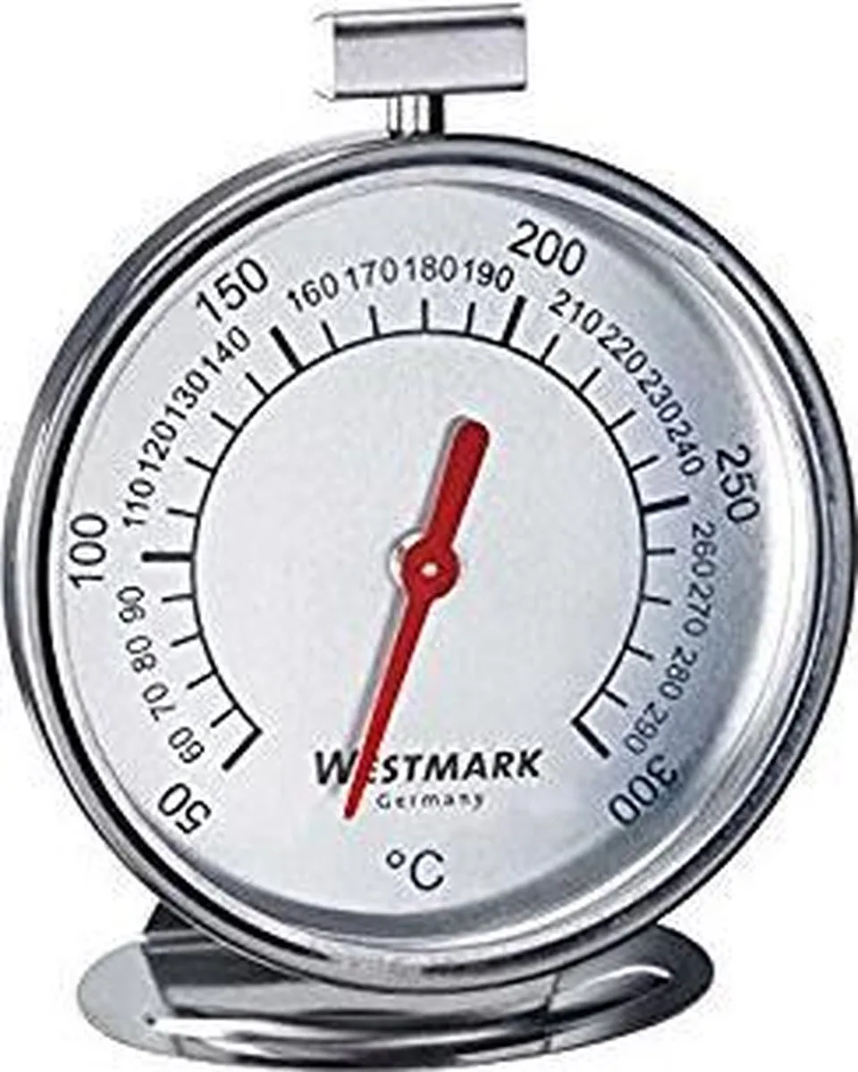 Oventhermometer, meetbereik: 50 °C tot 300°C/122°F tot 572°F, roestvrij staal, zilver/rood, 12902260 von Westmark in Rvs – Produktfoto