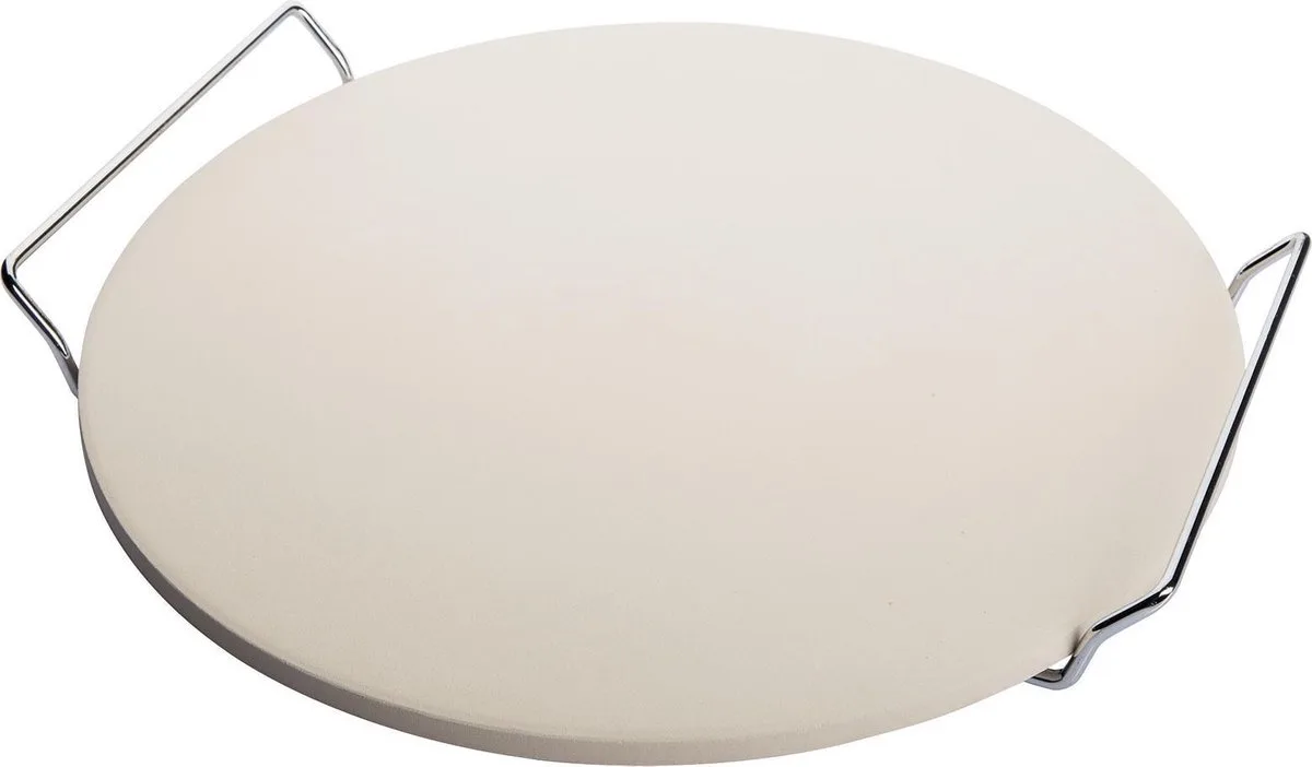 Pizzasteen - Ø 33cm - Porselein/Rvs de Westmark en Blanc – photo produit