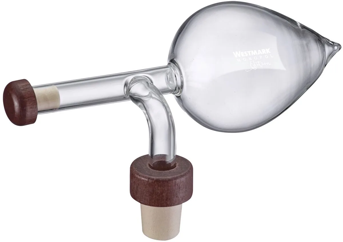 Portioneermachine Gourmet - 150 ml - Glas/Hout/Plastic - Transparant/Bruin fra Westmark i Brun – produktbillede