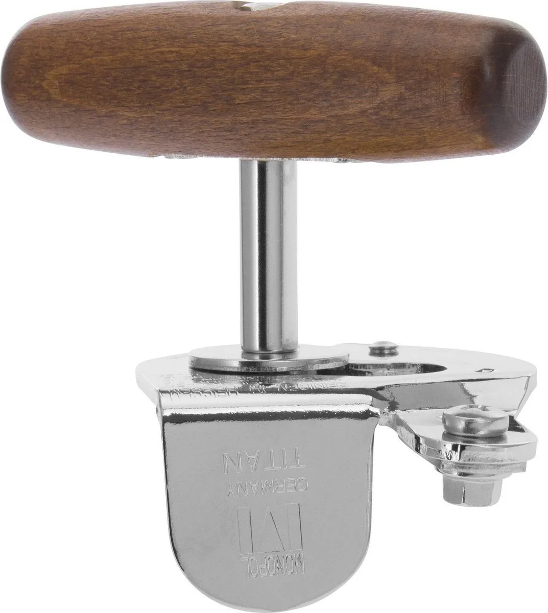 Professionele blikopener, voor gebruik in de horeca, staal/hout, Titan, 12242260 van Westmark in Zilver – productfoto