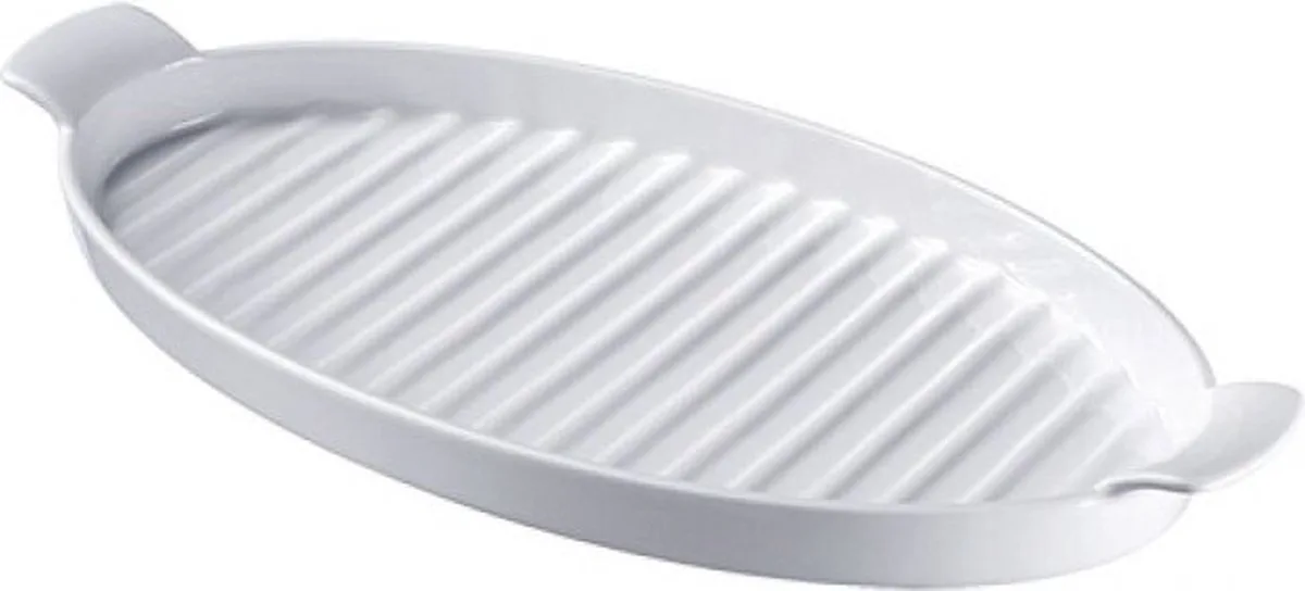 Serveerschaal voor asperges, met 2 handgrepen, ovaal, lengte: 39,5 cm, porselein, kleur: 62222260 von Westmark in Weiß – Produktfoto
