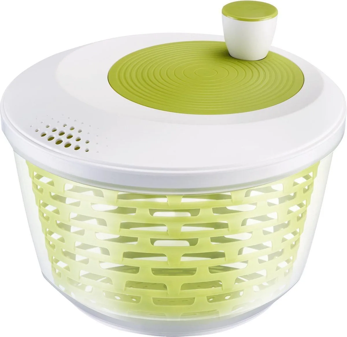 Slacentrifuge, inhoud: 4,4 l, ø 23,5 cm, kunststof, BPA-vrij, Spinderella, doorzichtig/wit/groen van Westmark in Transparant – productfoto