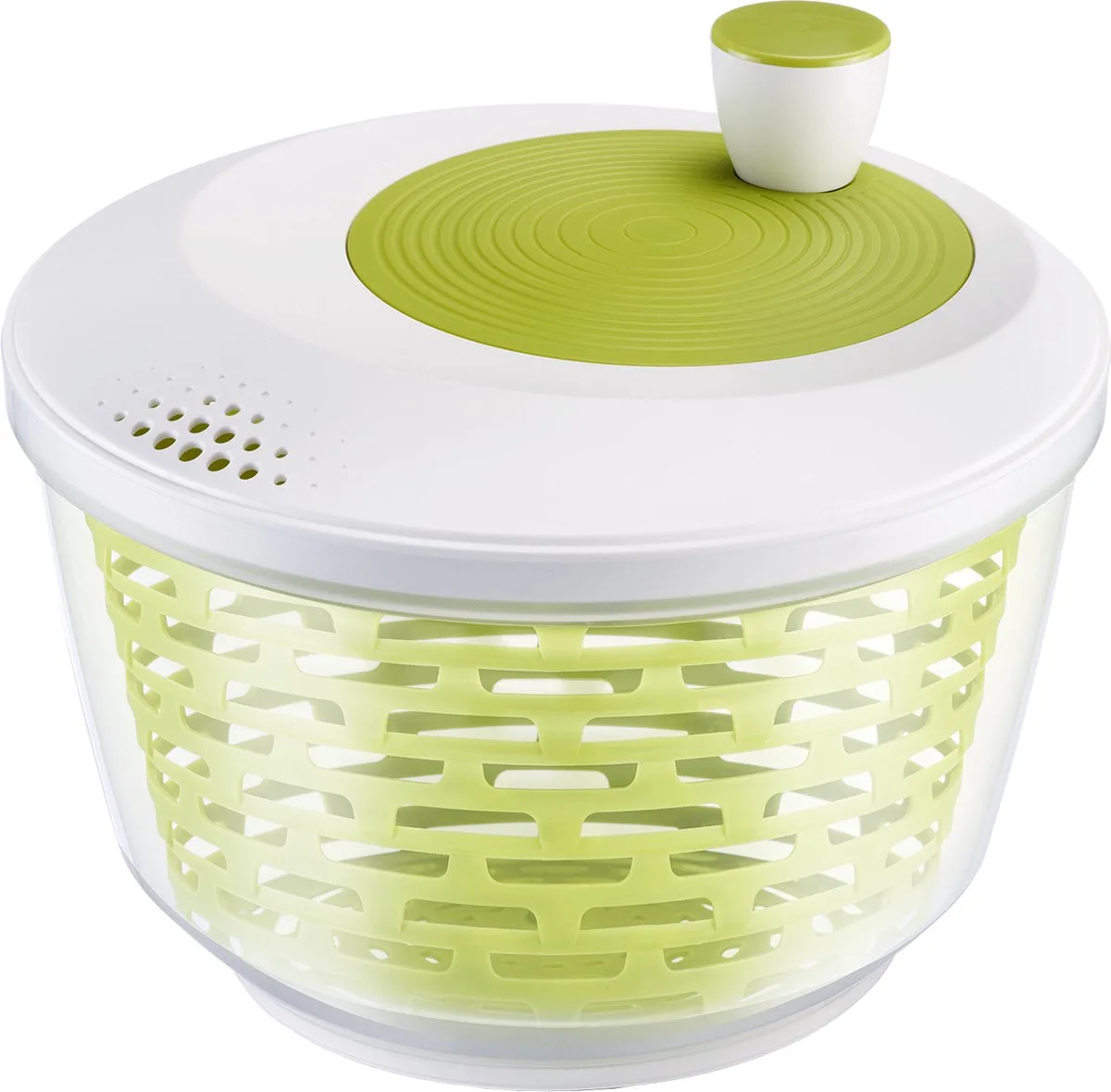 Slacentrifuge, inhoud: 4,4 l, ø 23,5 cm, kunststof, BPA-vrij, Spinderella, 2430226A by Westmark in Transparent, White, Green – product photo