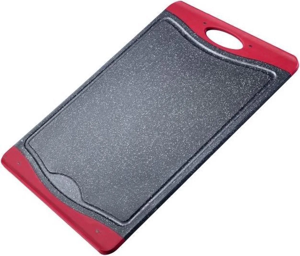 Snijplank, met sapgeul, antislip en mesvriendelijk, snijoppervlak: 43 x 30,5 cm, granietlook, kunststof, antraciet/rood, 62172270 van Westmark in Antraciet – productfoto