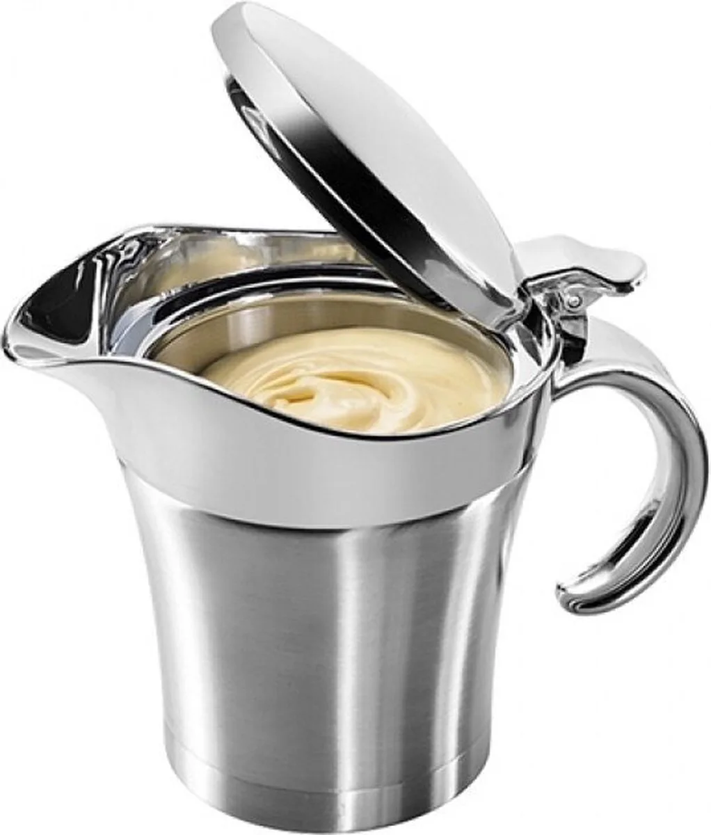 Thermo-saucière met deskel, sauskom, inhoud: 0,5l, roestvrij staal/kunststof, 62242260 fra Westmark i Sølv – produktbillede