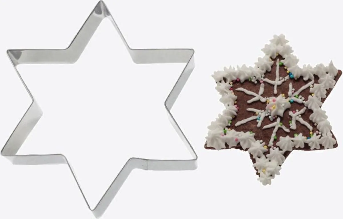 uitsteekvorm uit rvs ster 11.2x11.2x2.2cm de Westmark en Zilvergrijs – photo produit