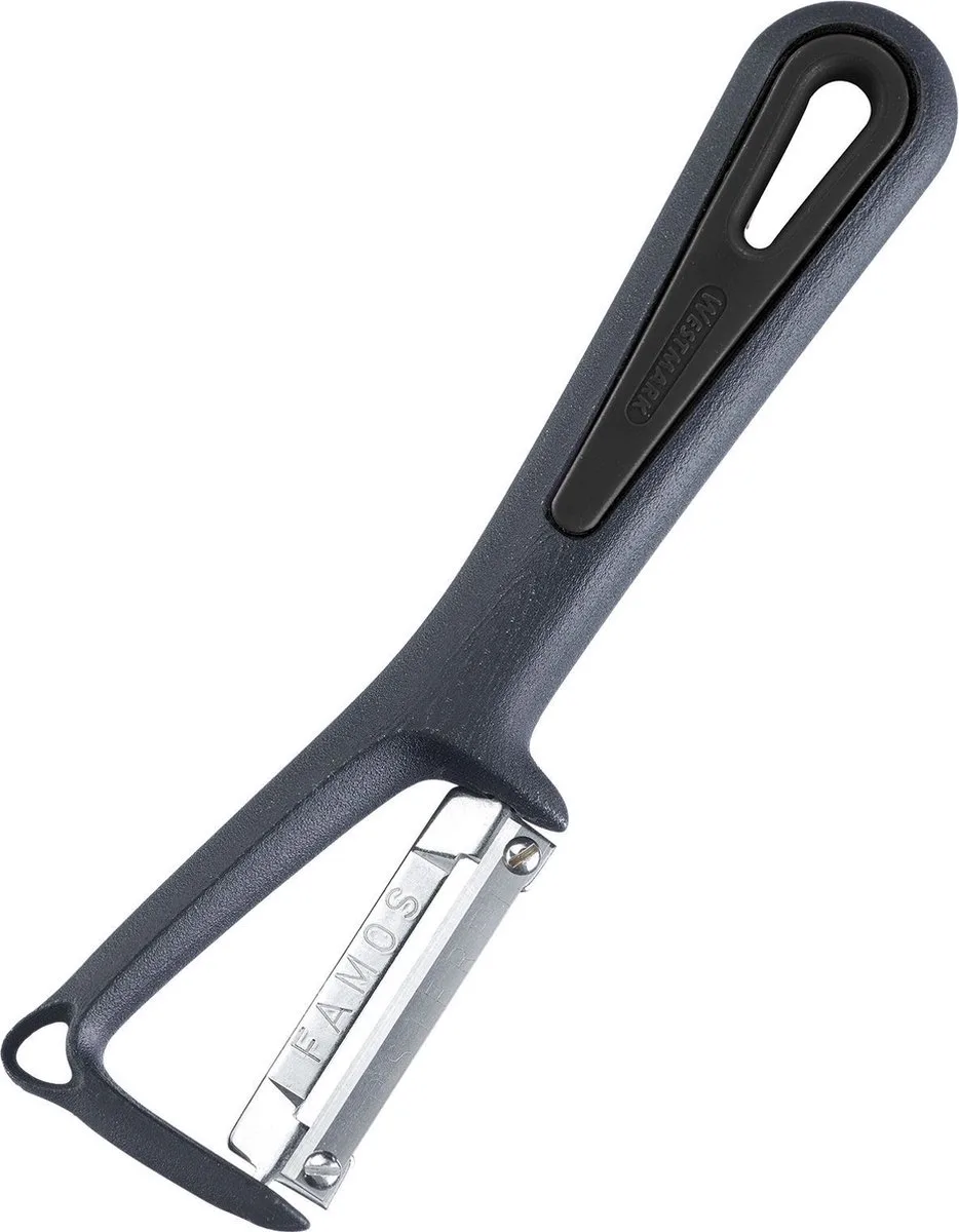 Universele dunschiller met uitsteker, Gentle, roestvrijstalen mes, kleur: 28012270 van Westmark in Zwart – productfoto