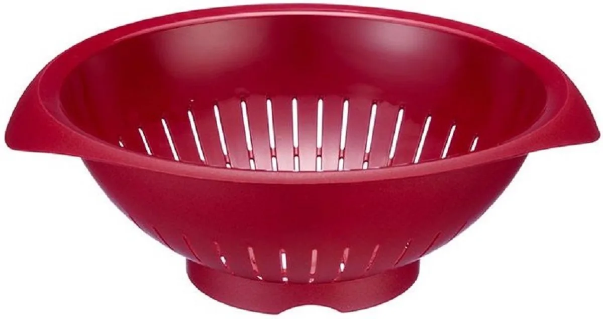 Vergiet/zeef, met verzonken handgrepen, binnendiameter: 25 cm, kunststof, BPA-vrij, kleur: 2424227R by Westmark in Red – product photo