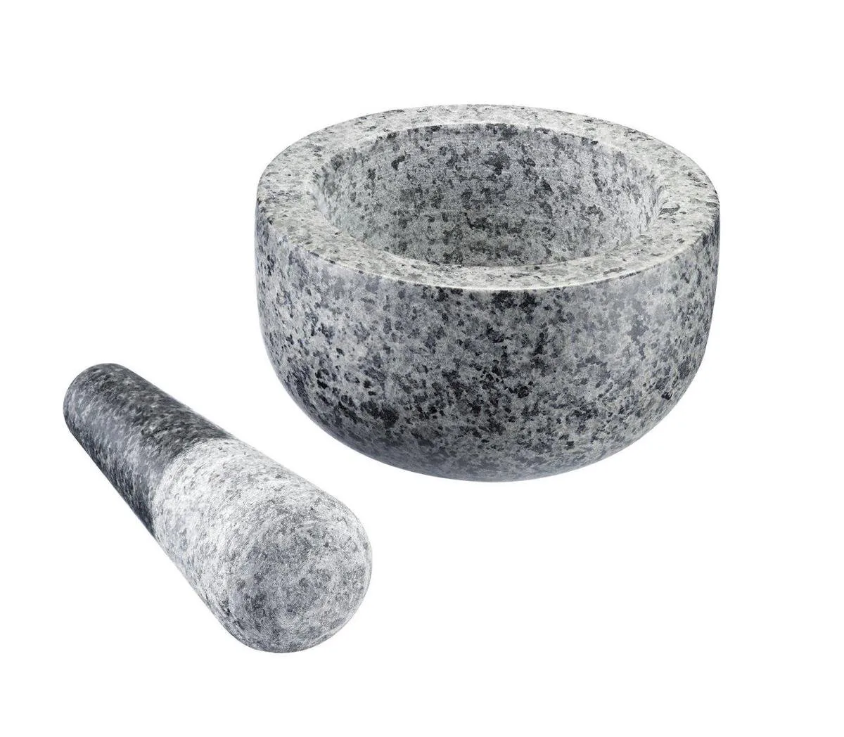 Vijzel met stamper van natuurlijk graniet, groot, binnendiameter: ca. 9,5 cm, grijs, 69602260 van Westmark in Meerkleurig – productfoto