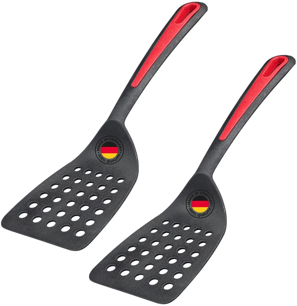 Westmark 2 spatels, breed contactoppervlak en speciaal afgeplatte rand, kunststof, gallant, zwart/rood, 293722E3 van Westmark in Rood – productfoto