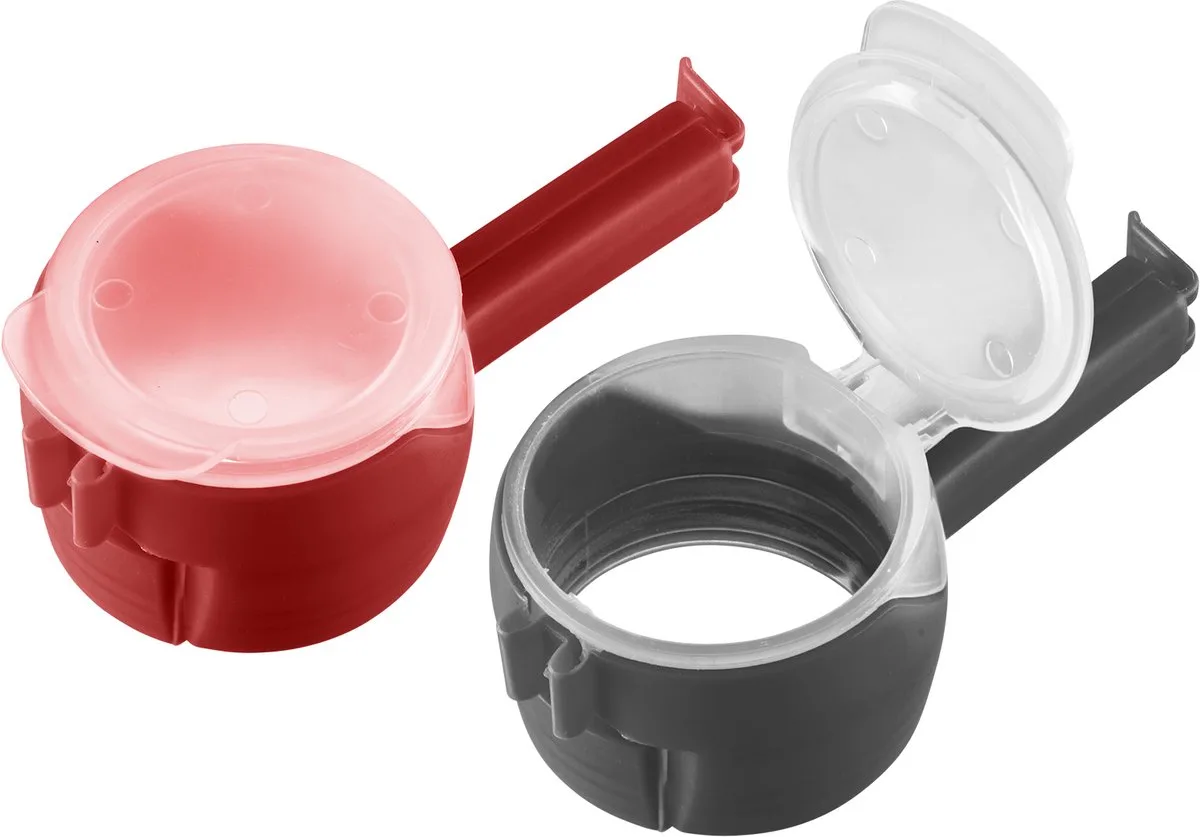 Westmark 2 Zakclips met schenktuit, 52652270 van Westmark in Rood – productfoto