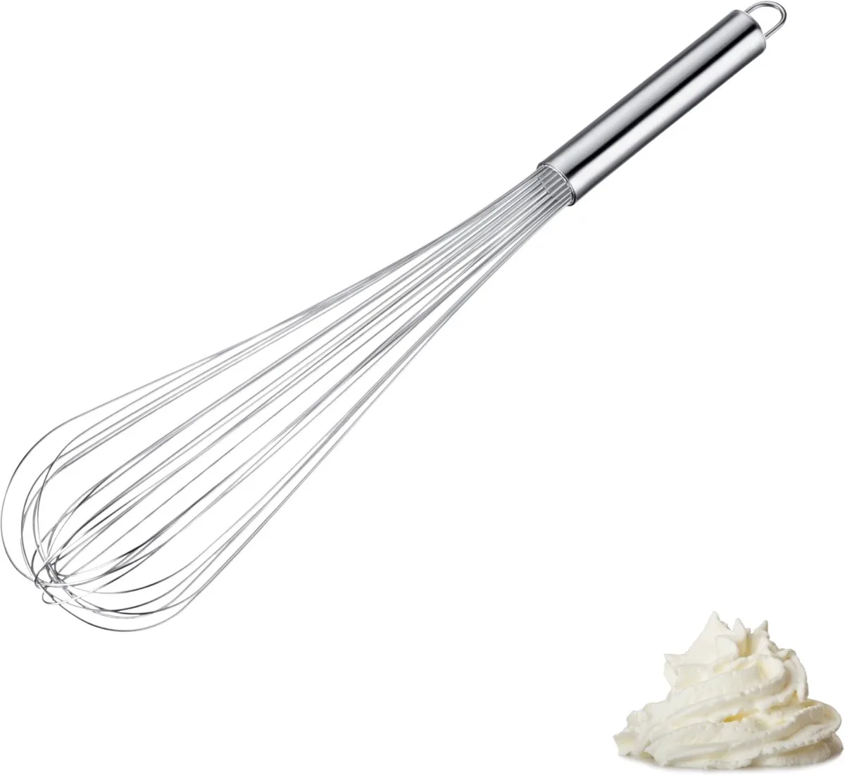Whisk Pro – Flexibele roestvrijstalen garde – Praktische garde voor eieren, deeg, enz. – Kloppen, roeren en mixen – Zilver, 48 cm van Westmark – productfoto