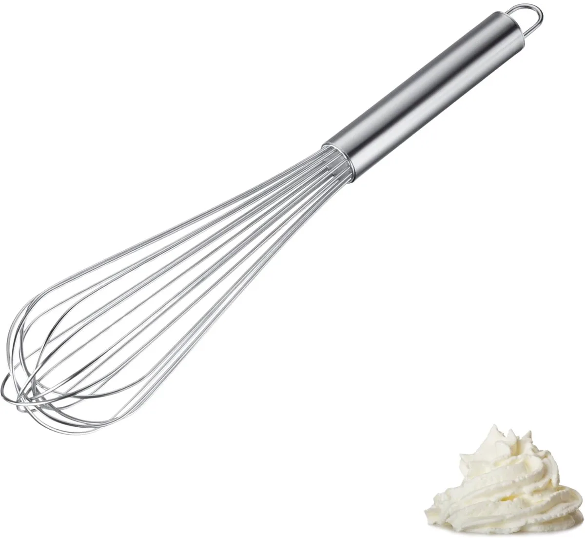 Whisk Pro – Stevige roestvrijstalen garde voor eieren, deeg en sauzen – Praktische garde voor kloppen, roeren en mixen – 38 cm van Westmark in Zilver – productfoto