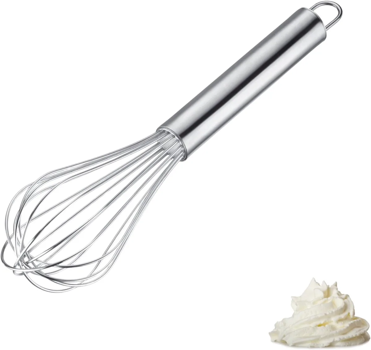 Whisk Pro – Stevige roestvrijstalen garde voor eieren, deeg en sauzen – Praktische garde voor kloppen, roeren en mixen – Zilver, 28 cm van Westmark – productfoto