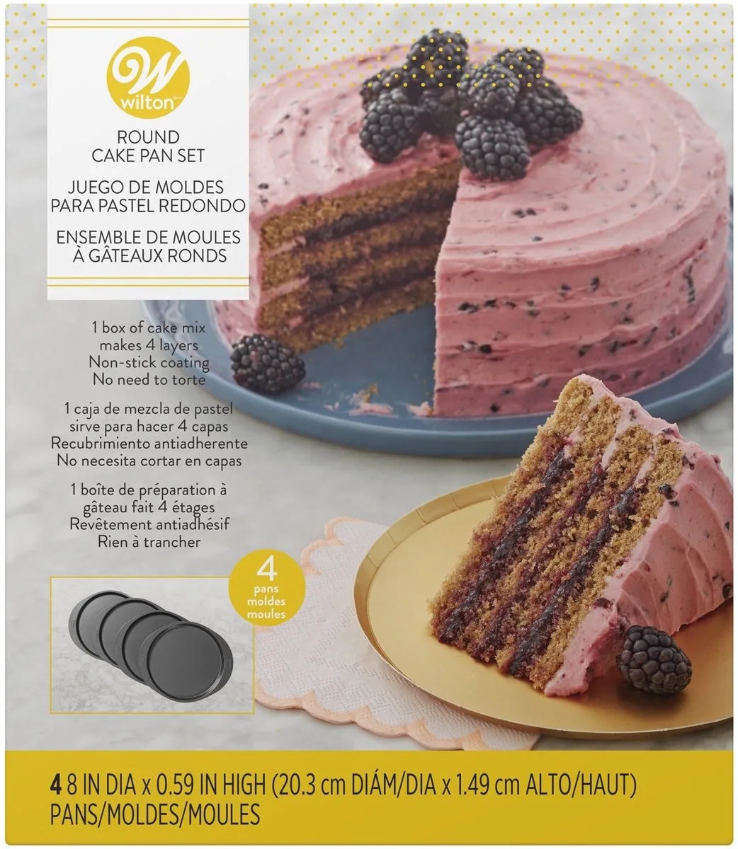 Cake Pan Easy Layers - Bakvorm voor Laagjestaart - 4-Laags - Ø20 cm de Wilton en Gris – photo produit