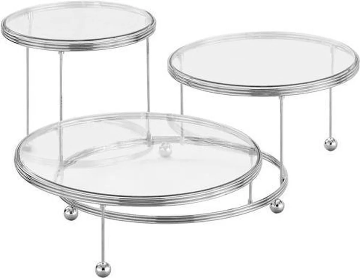 Cakes 'n More Taartplateau op Voet - Set/3 by Wilton in Silver – product photo