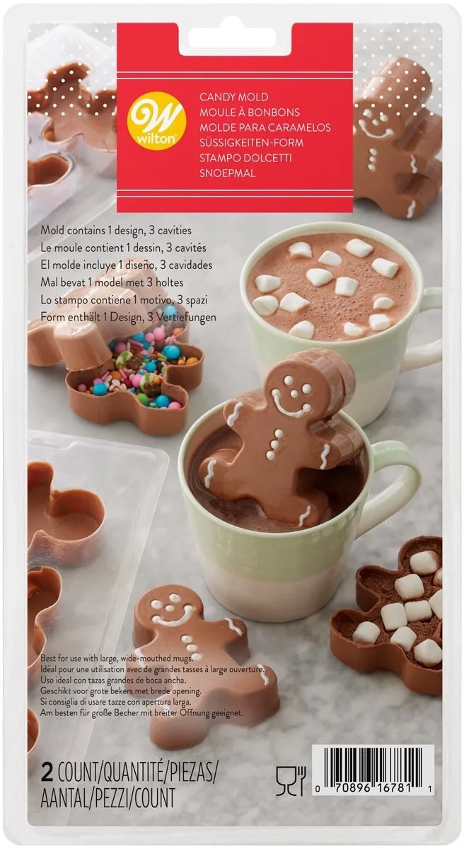 Candy Mold - Chocolade Mal - Bakvorm Chocolade de Wilton en Kerst Gingerbread – photo produit