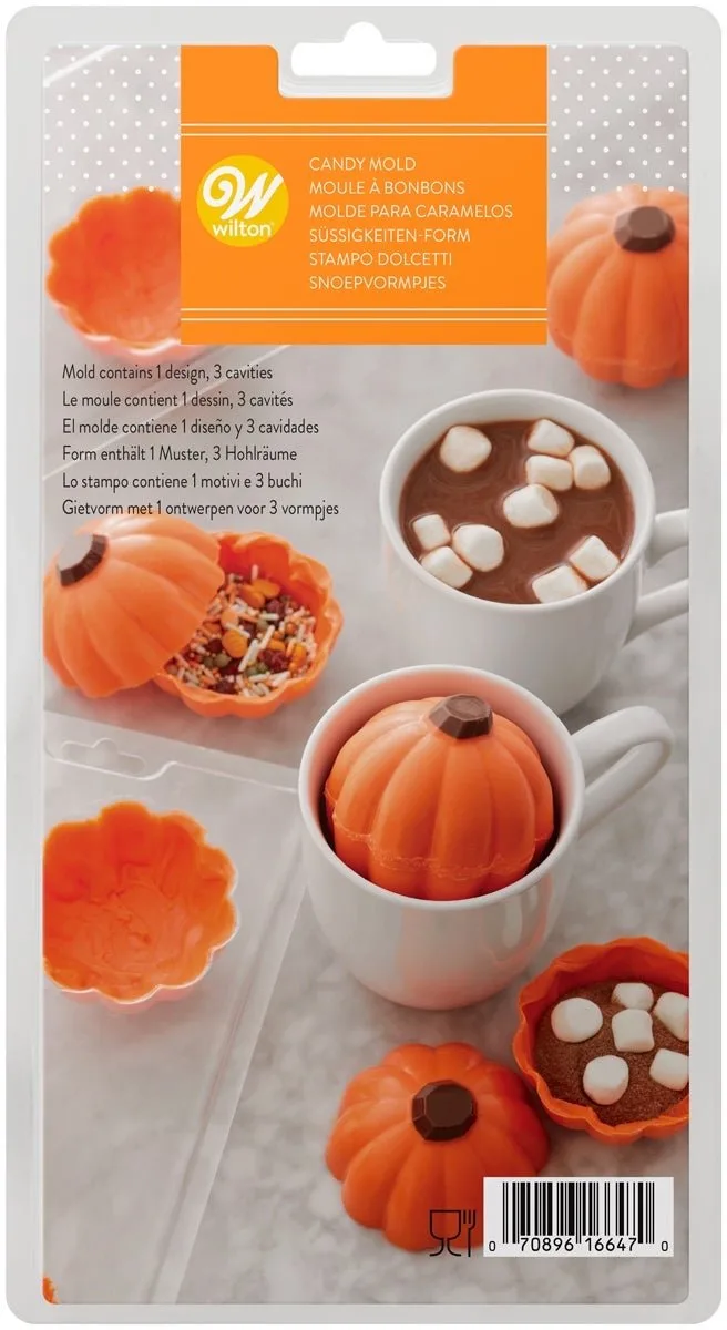 Candy Mold - Halloween - Chocolade Mal - Bakvorm Chocolade de Wilton en Pompoen – photo produit
